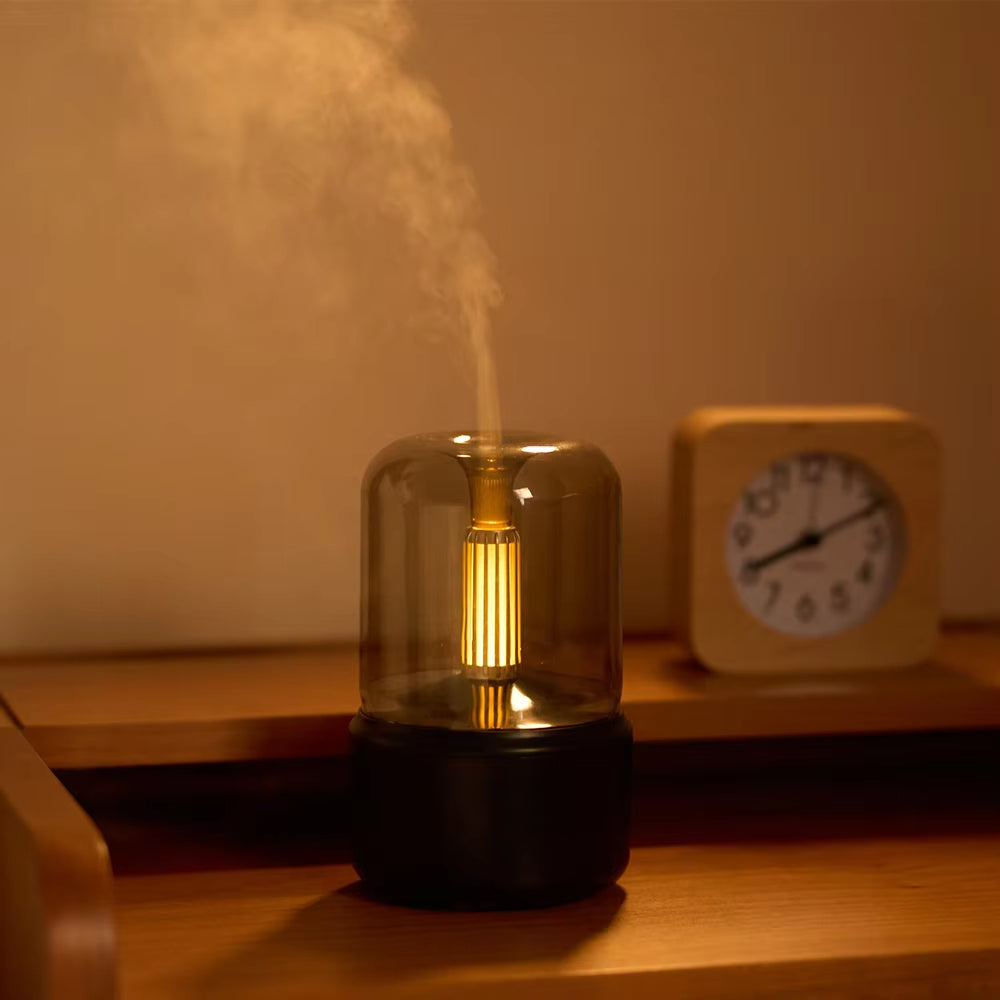 3D Flame Effect Ultrasonic Humidifier & Essential Oil Diffuser
