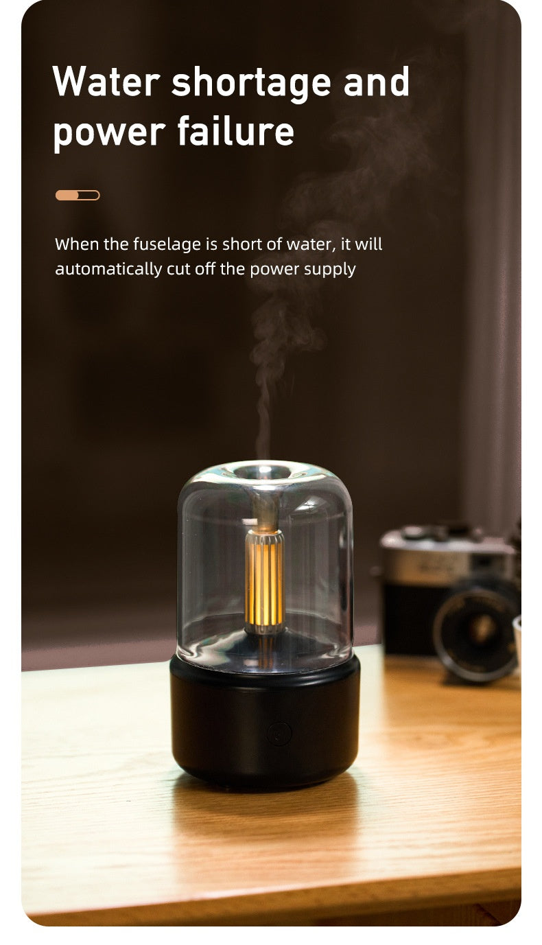 3D Flame Effect Ultrasonic Humidifier & Essential Oil Diffuser