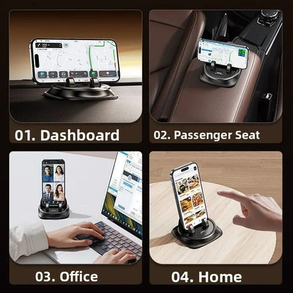 Universal 360° Rotatable Phone Holder for Car Dashboard & Table
